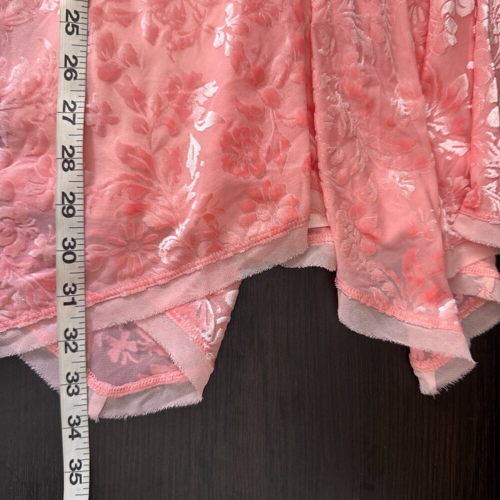 Free People Antoinette Mini Dress Womens Small Velvet Floral Flowy Skater Y2K - Picture 13 of 14